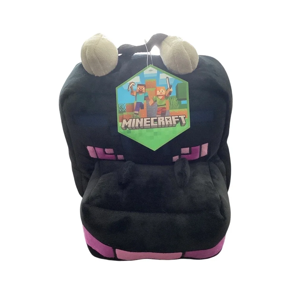 Minecraft Enderman Plush  Kids Size Medium‎ Black Purple Soft Cozy